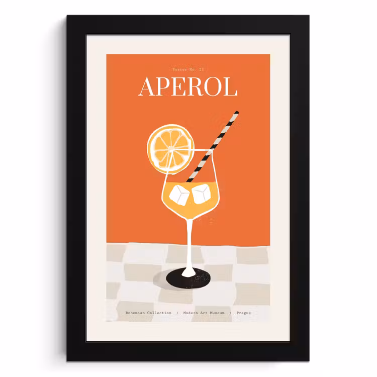 Poster met lijst - Moderne Cocktailkunst — 1