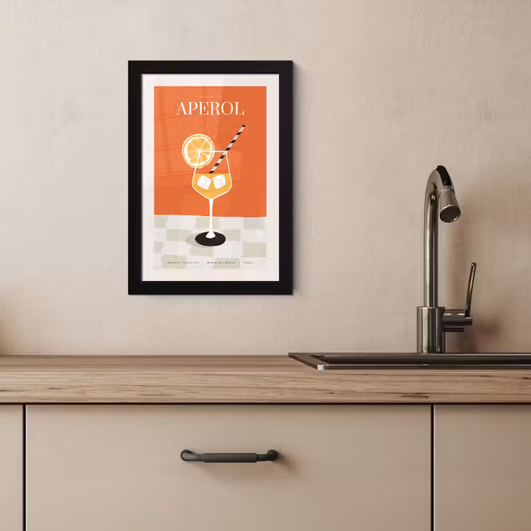 Poster met lijst - Moderne Cocktailkunst — 4