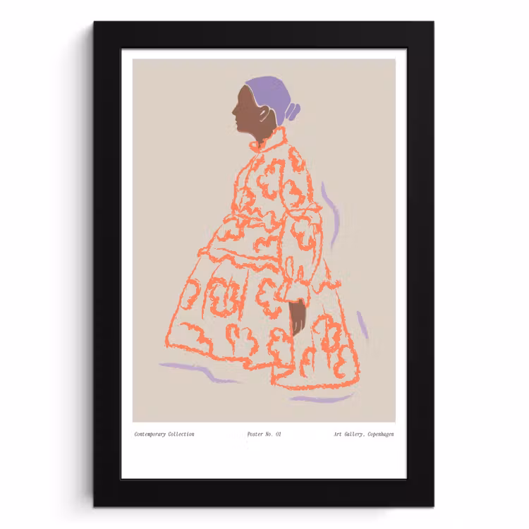 Poster met lijst - Profiel in Pastel — 1
