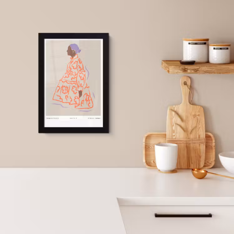 Poster met lijst - Profiel in Pastel — 2