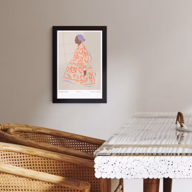 Poster met lijst - Profiel in Pastel — 3