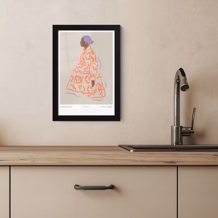 Poster met lijst - Profiel in Pastel — 4