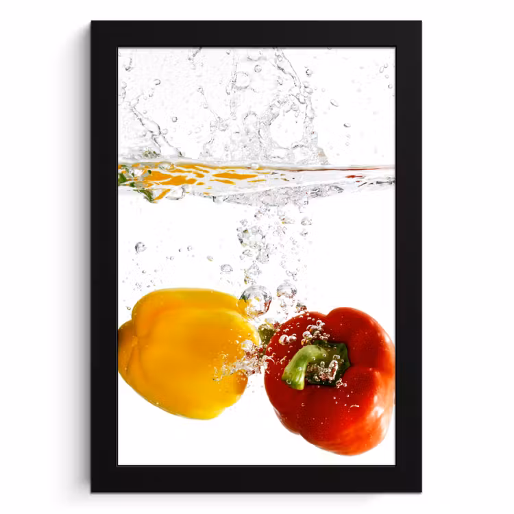 Poster met lijst - Paprika Plons — 1