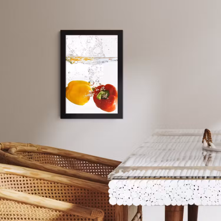 Poster met lijst - Paprika Plons — 2