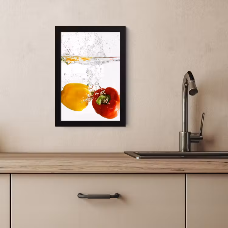 Poster met lijst - Paprika Plons — 4