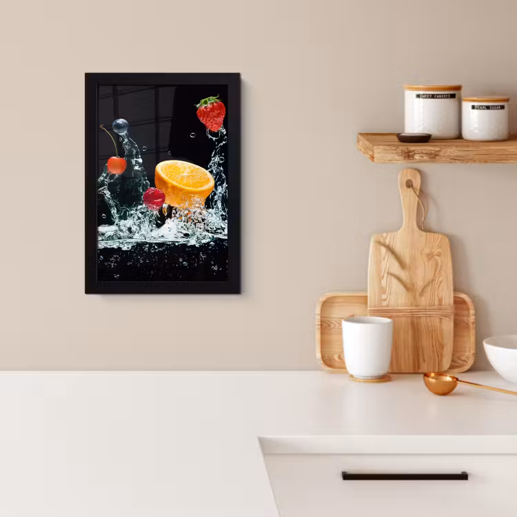 Poster met lijst - Vruchten Watervalexplosie — 2