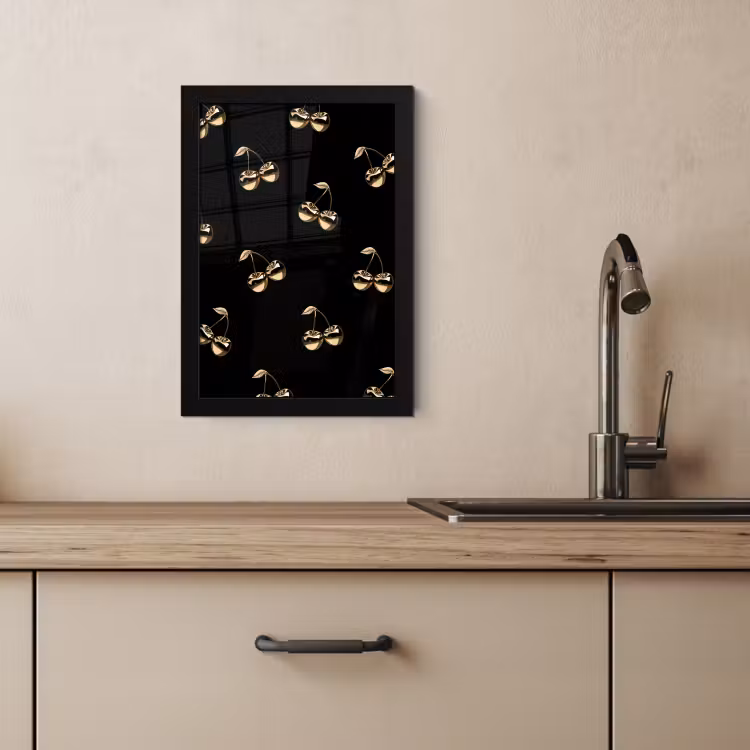 Poster met lijst - Patroon - Kersen - Goud - Chrome — 4
