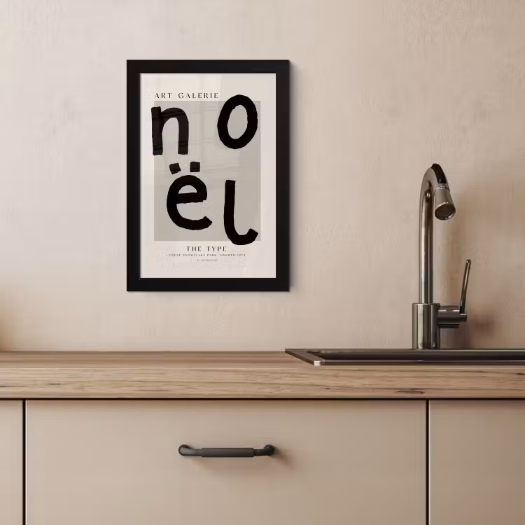 Poster met lijst - Quotes - Noël - Zwart - Beige - Kerst — 3