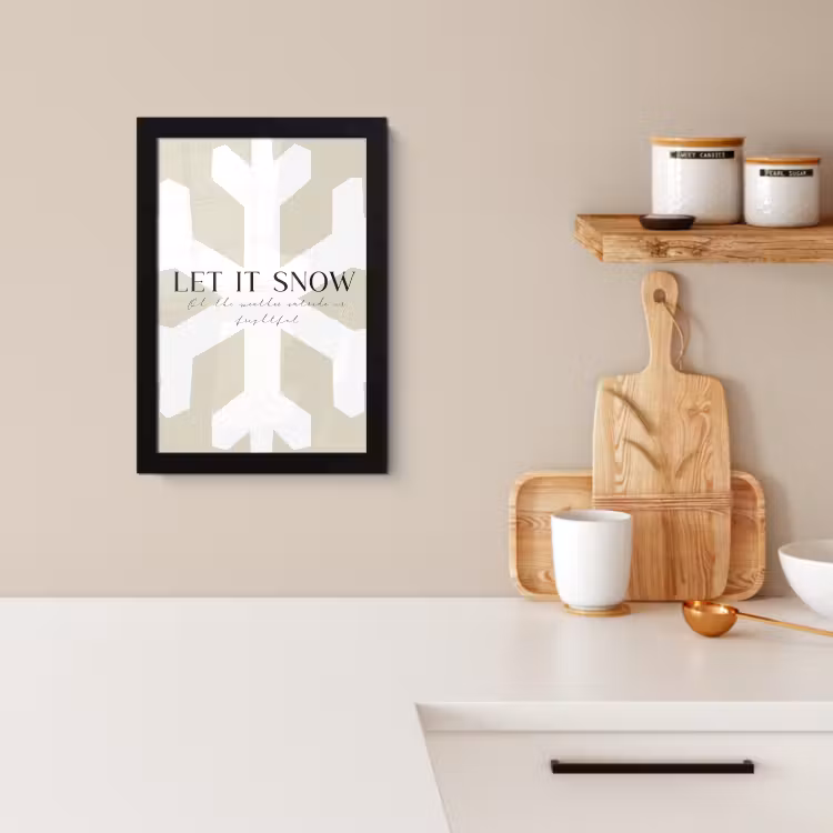 Poster met lijst - Sneeuw - Japandi - Winter - Decoratie — 2