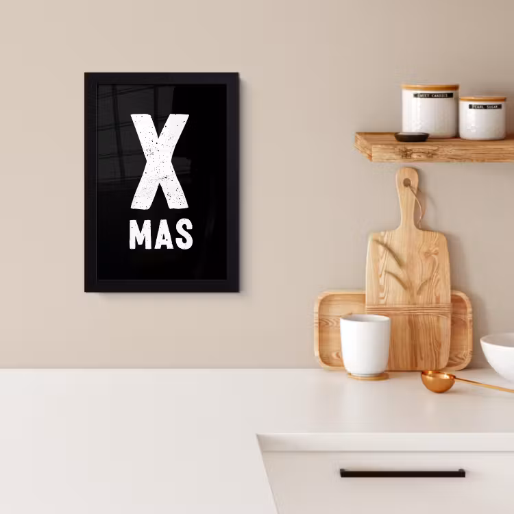 Poster met lijst - Xmas - Kerst - Zwart - Vintage - Quotes — 2