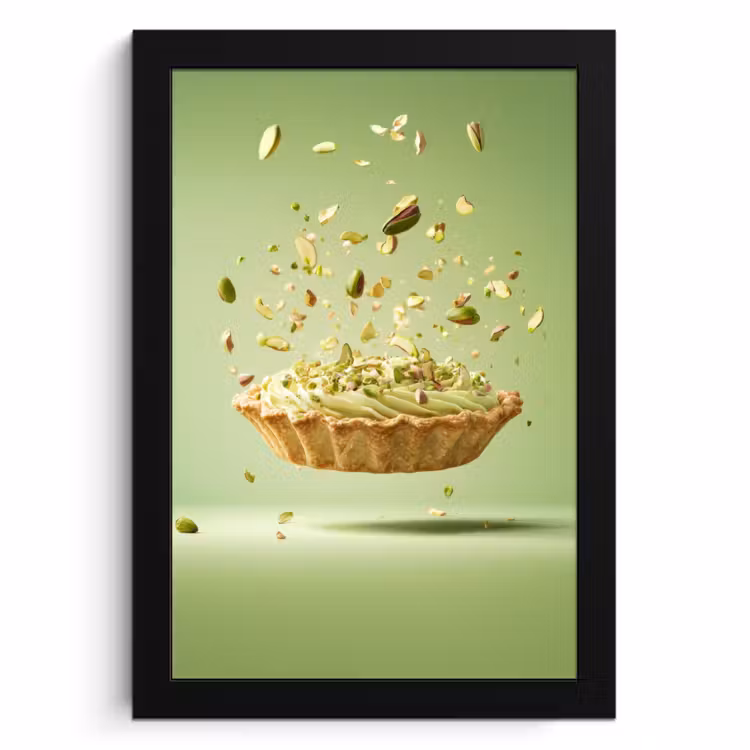 Poster met lijst - Pistache - Taart - Noten - Eten — 1