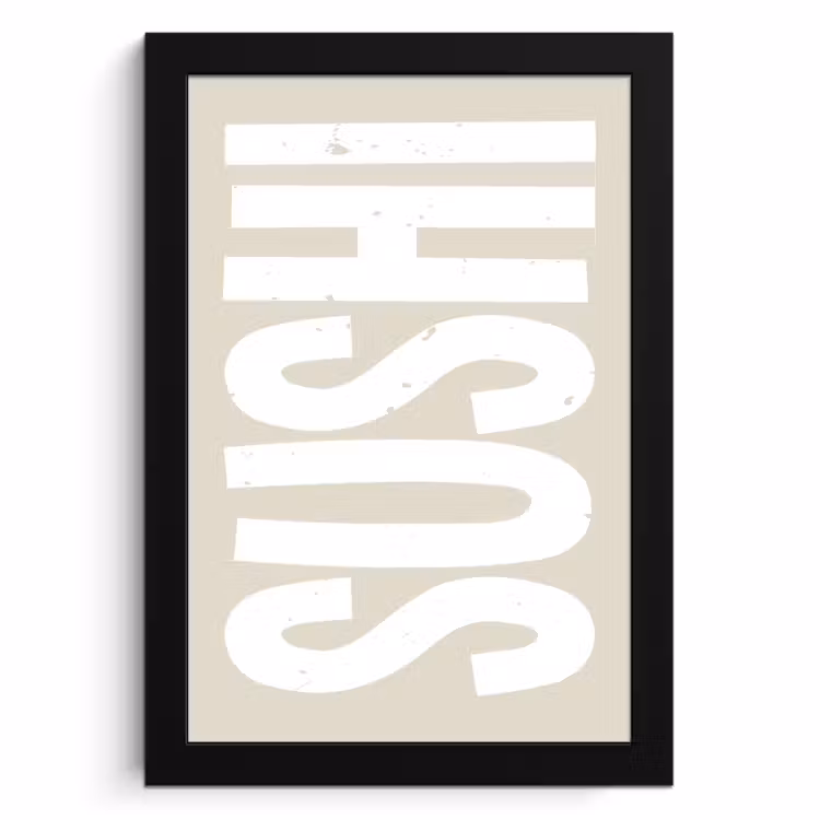 Poster met lijst - Sushi - Eten - Decoratie - Vintage — 1
