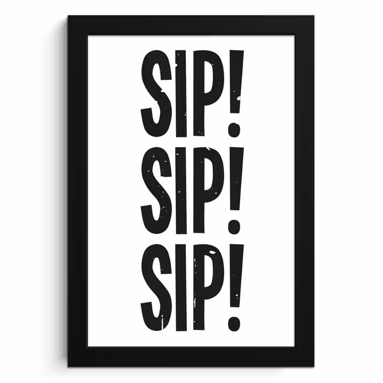 Poster met lijst - Vintage - Japandi - Decoratie - Black — 1