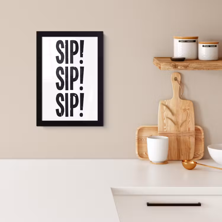 Poster met lijst - Vintage - Japandi - Decoratie - Black — 2