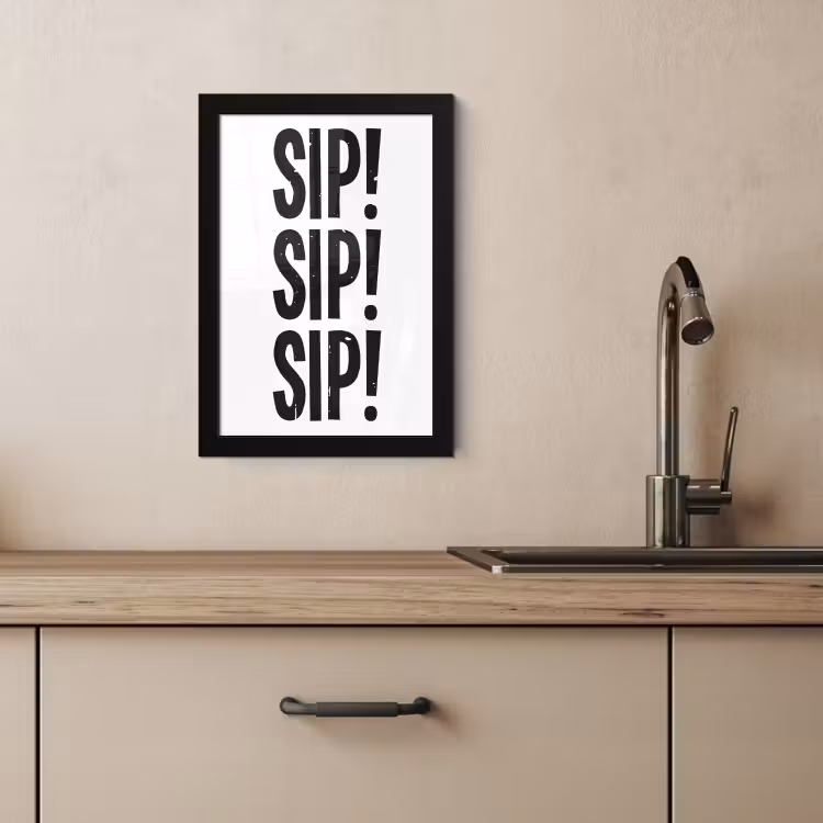 Poster met lijst - Vintage - Japandi - Decoratie - Black — 3