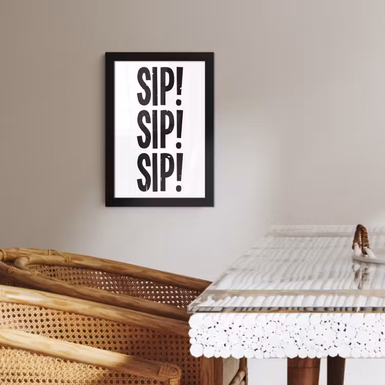 Poster met lijst - Vintage - Japandi - Decoratie - Black — 4