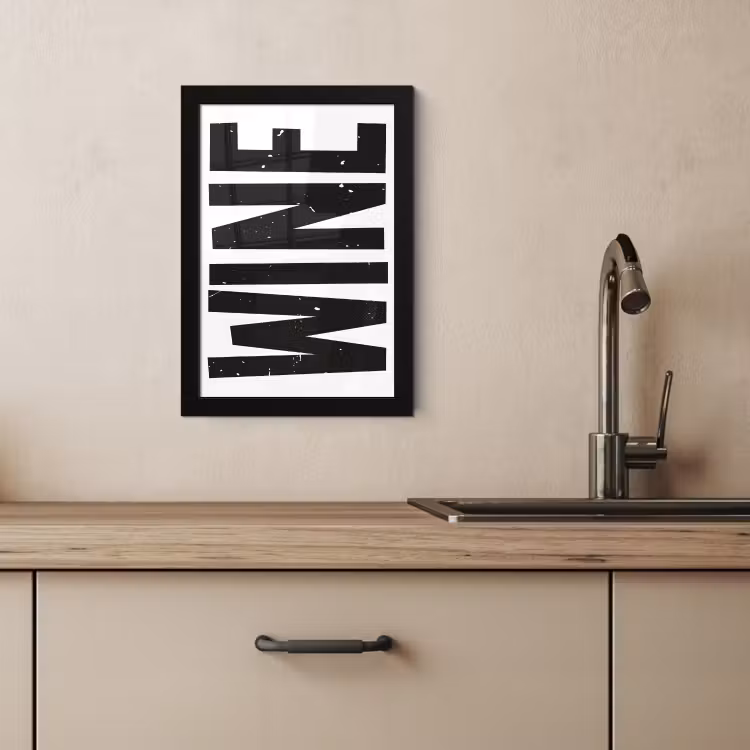 Poster met lijst - Vintage - Japandi - Wine - Decoratie — 4