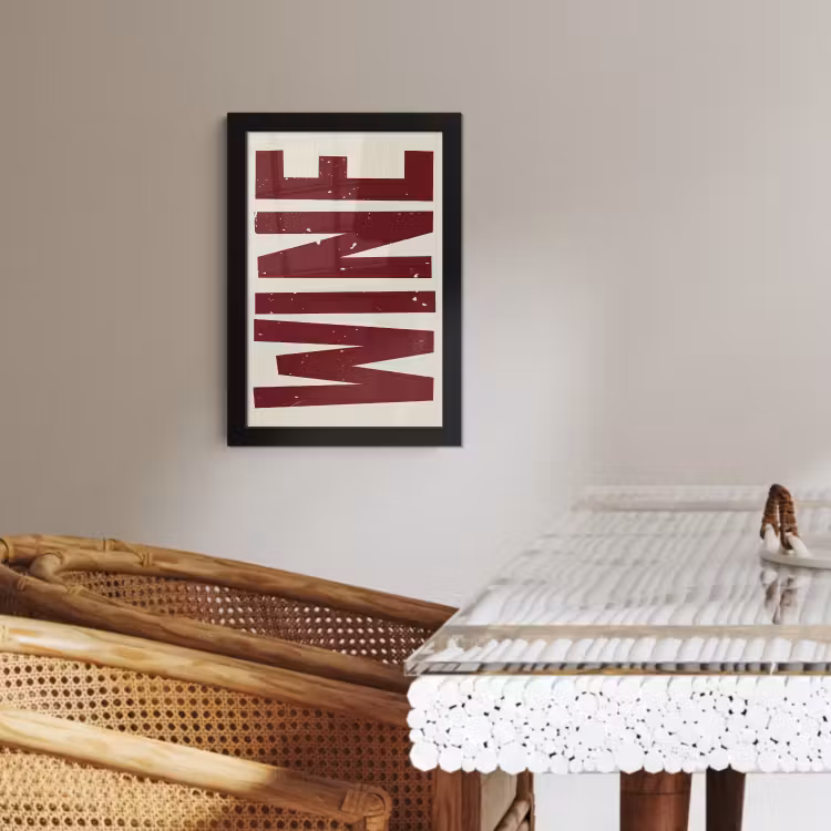 Poster met lijst - Wine - Red - Decoratie - Japandi — 2