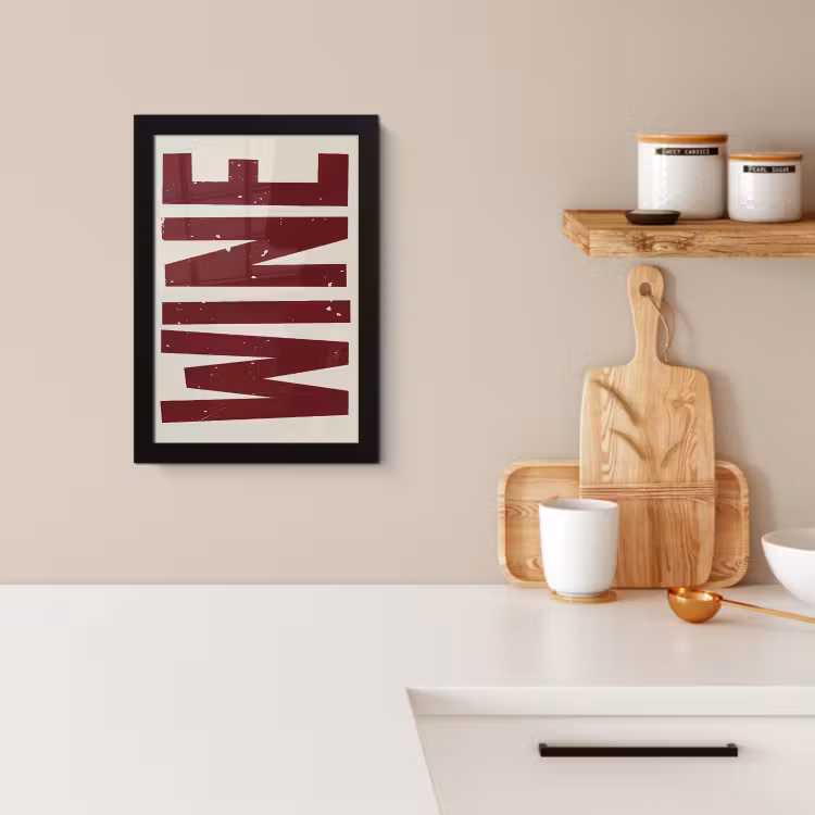Poster met lijst - Wine - Red - Decoratie - Japandi — 4