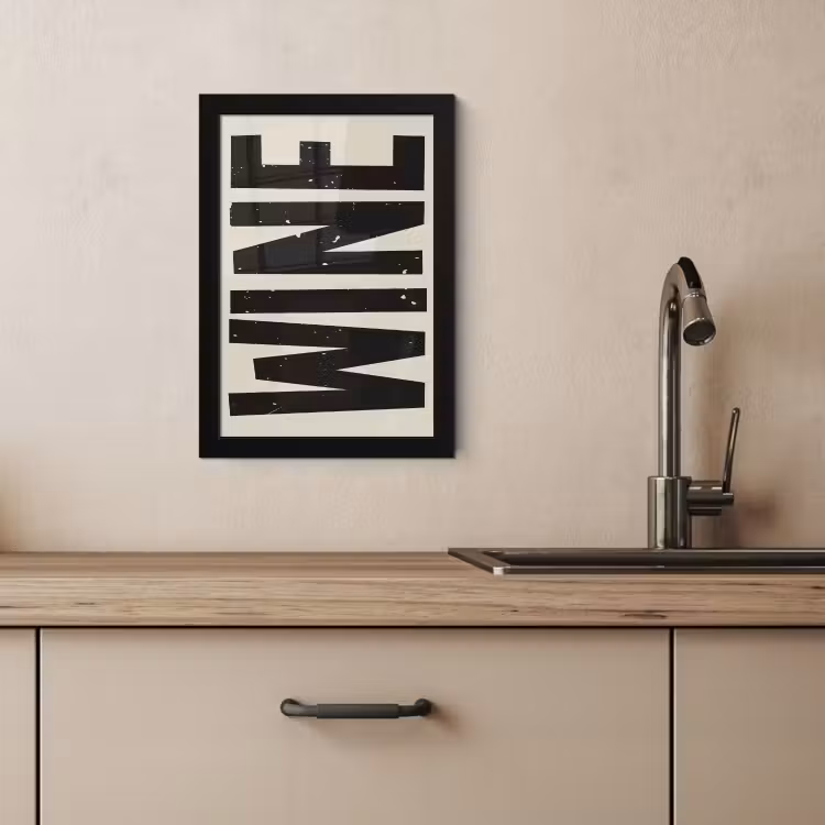 Poster met lijst - Zwart - Wijn - Decoratie - Vintage — 4