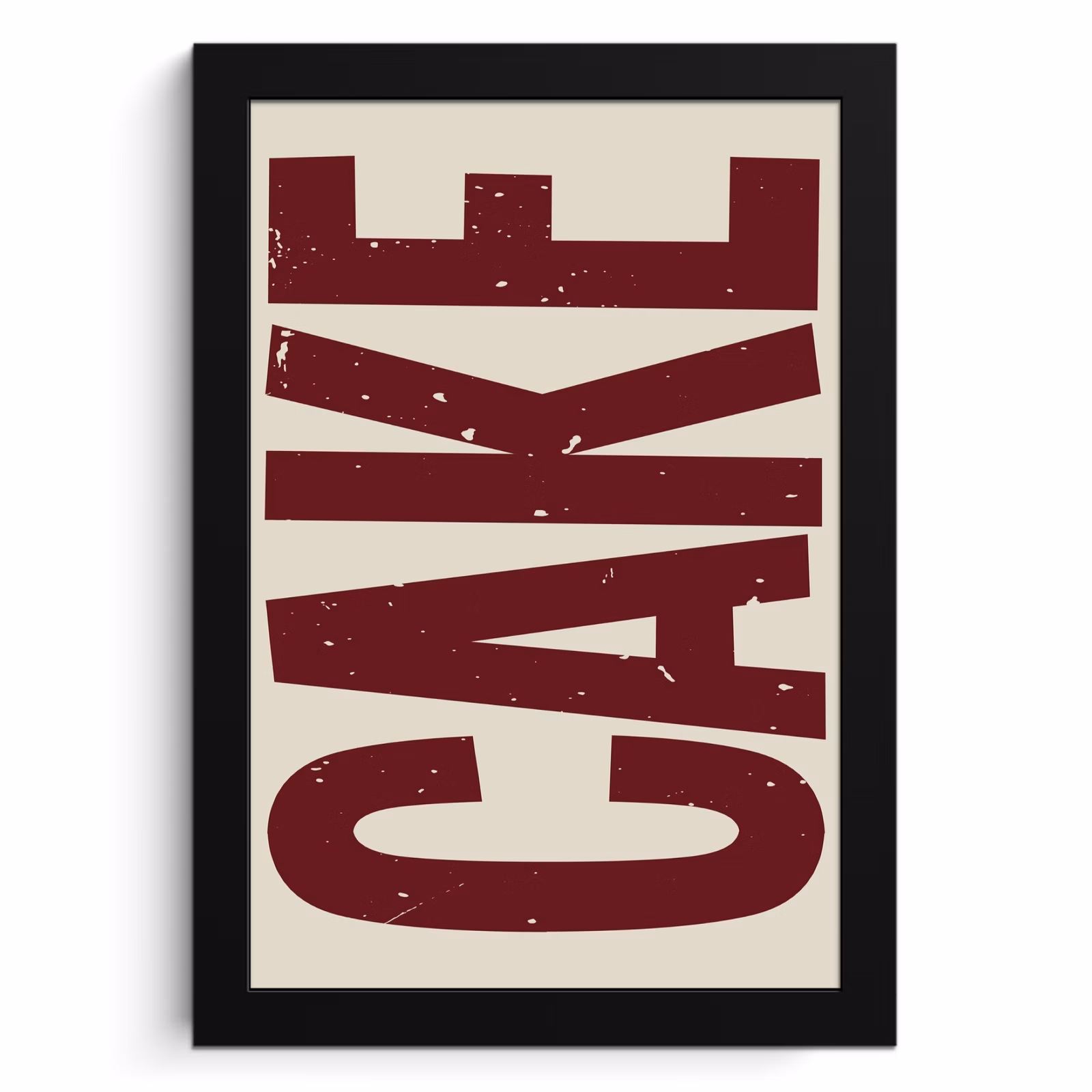 Poster met lijst - Red - Cake - Decoratie - Eten — 1
