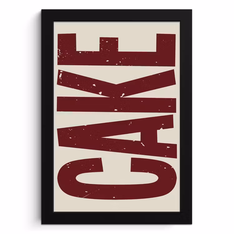 Poster met lijst - Red - Cake - Decoratie - Eten — 1