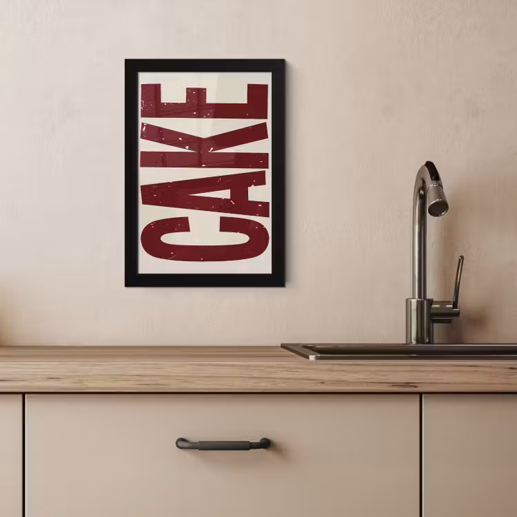 Poster met lijst - Red - Cake - Decoratie - Eten — 4