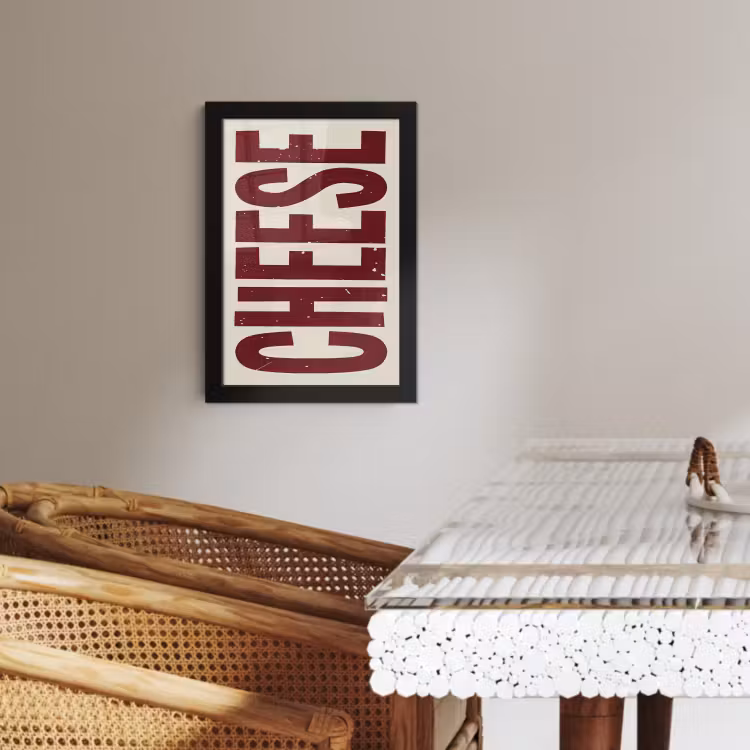 Poster met lijst - Vintage - Rood - Decoratie - Japandi — 3