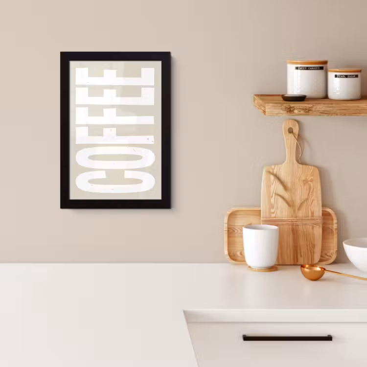 Poster met lijst - Wit - Koffie - Vintage - Decoratie — 3