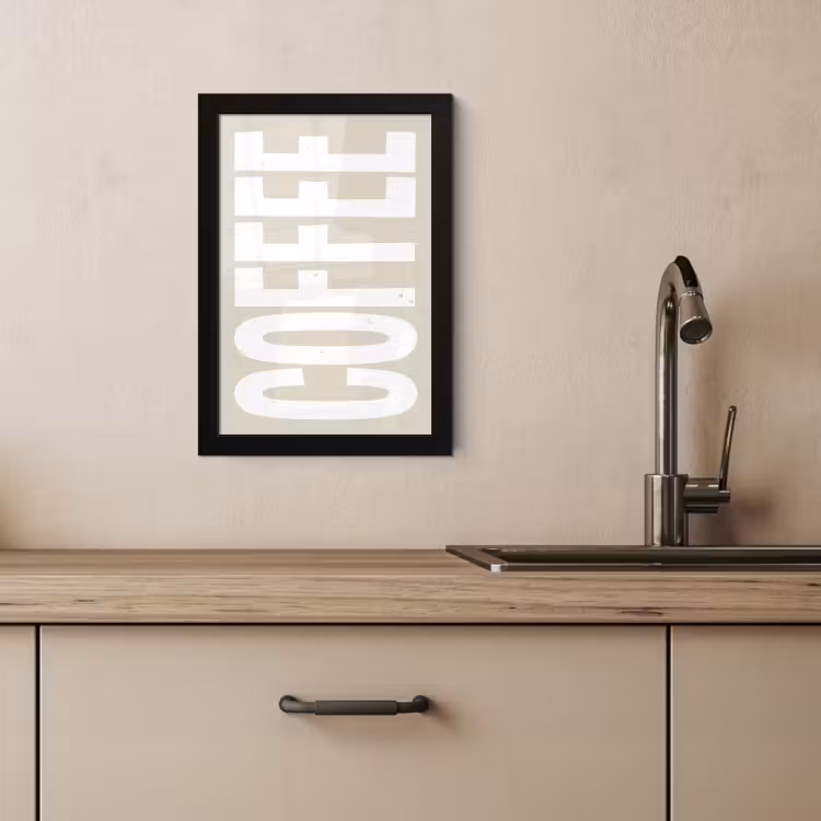 Poster met lijst - Wit - Koffie - Vintage - Decoratie — 4