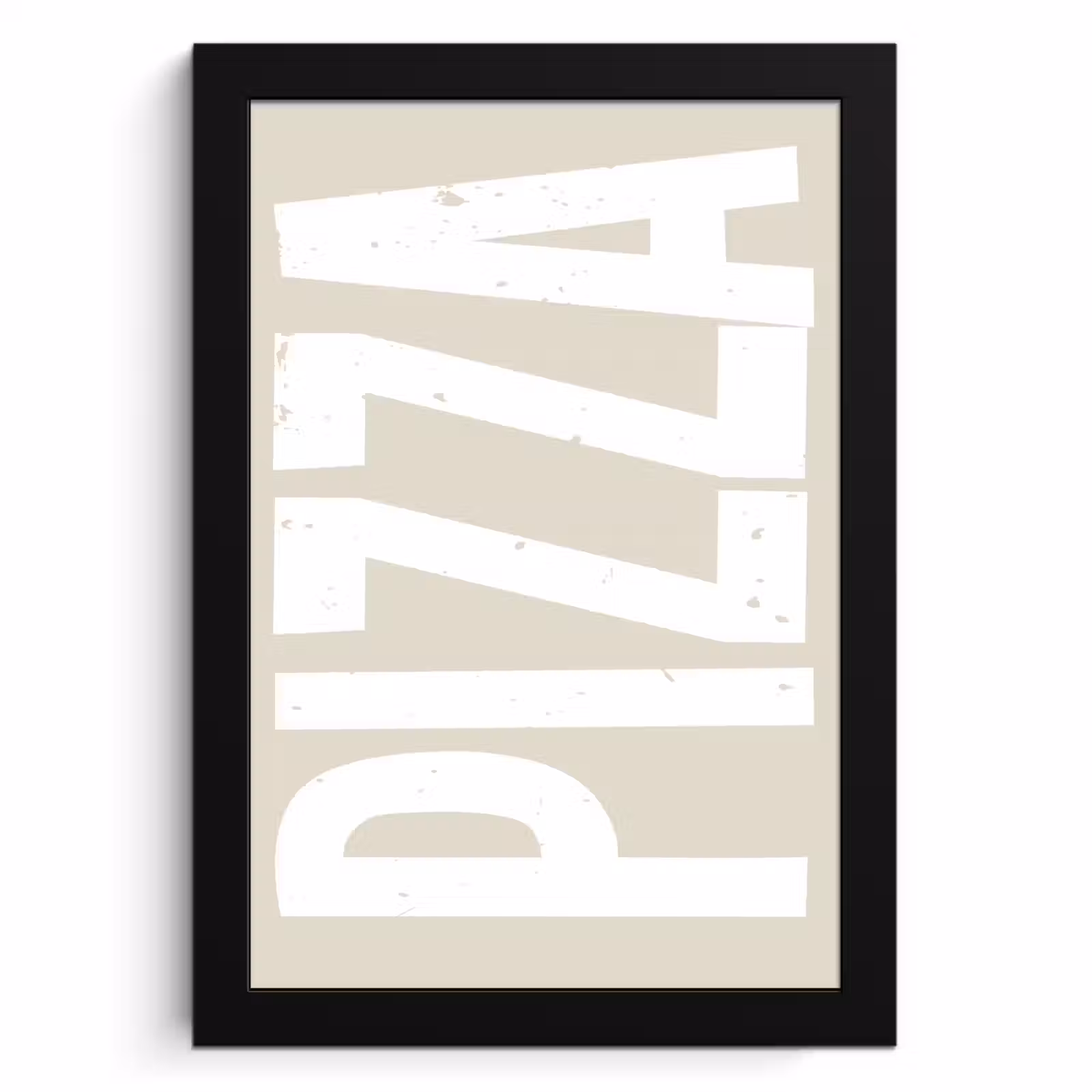 Poster met lijst - Pizza - Decoratie - Japandi - Wit — 1