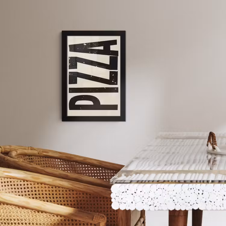 Poster met lijst - Pizza - Decoratie - Japandi - Vintage — 3