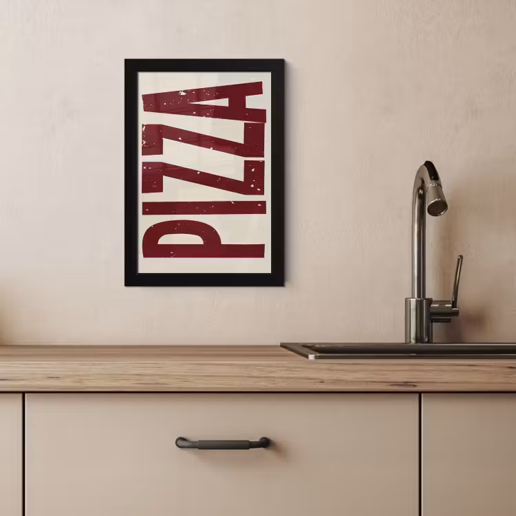 Poster met lijst - Pizza - Vintage - Decoratie - Japandi — 4