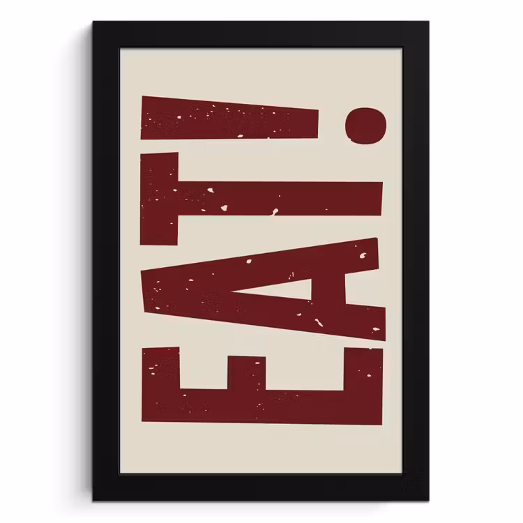 Poster met lijst - Red - Eten - Vintage - Decoratie — 1