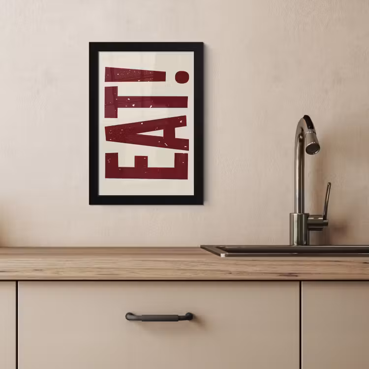 Poster met lijst - Red - Eten - Vintage - Decoratie — 2