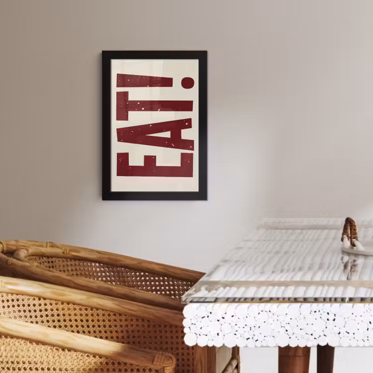 Poster met lijst - Red - Eten - Vintage - Decoratie — 3