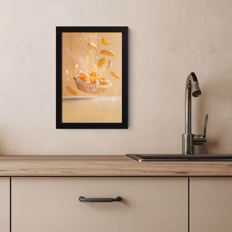 Poster met lijst - Peach - Eten - Taart - Oranje — 4