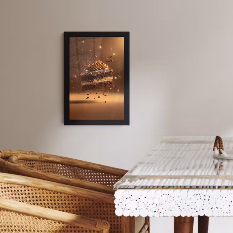 Poster met lijst - Taart - Chocolade - Eten - Brownie — 3