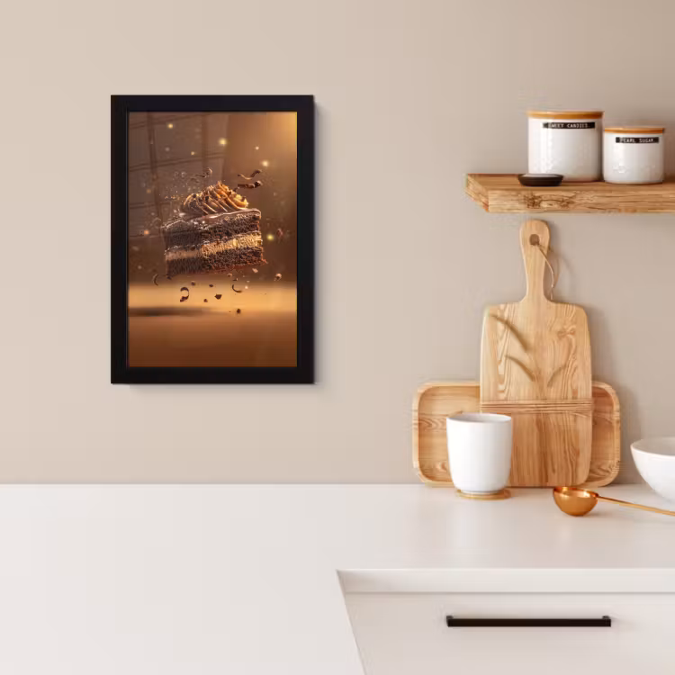 Poster met lijst - Taart - Chocolade - Eten - Brownie — 4