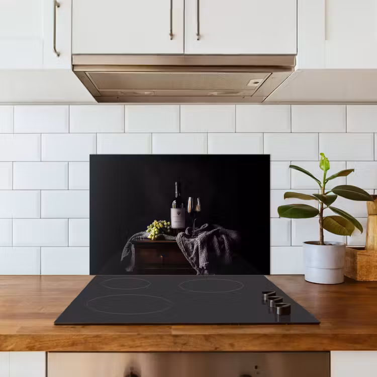 Spatscherm keuken - Druiven - Wijn - Rood - Tafel — 3