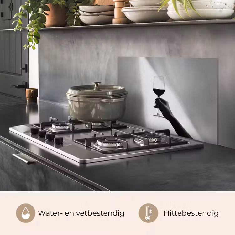 Spatscherm keuken - Lichtinval - Wijn - Rood - Glas — 2