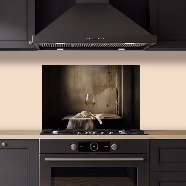 Spatscherm keuken - Strik - Beige - Witte - Wijn — 5