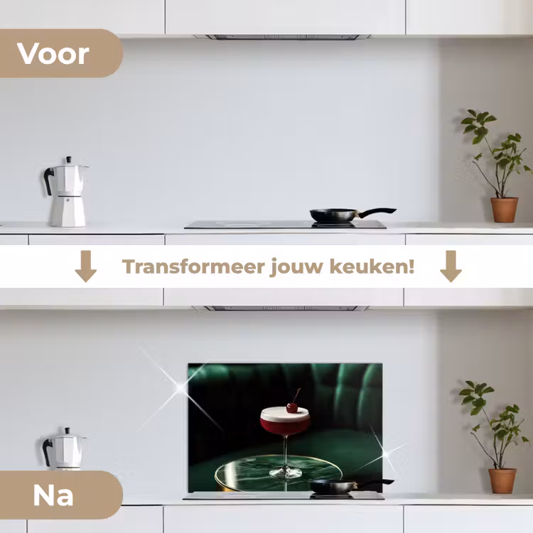 Spatscherm keuken - Kers - Cocktail - Rood - Marmer — 7