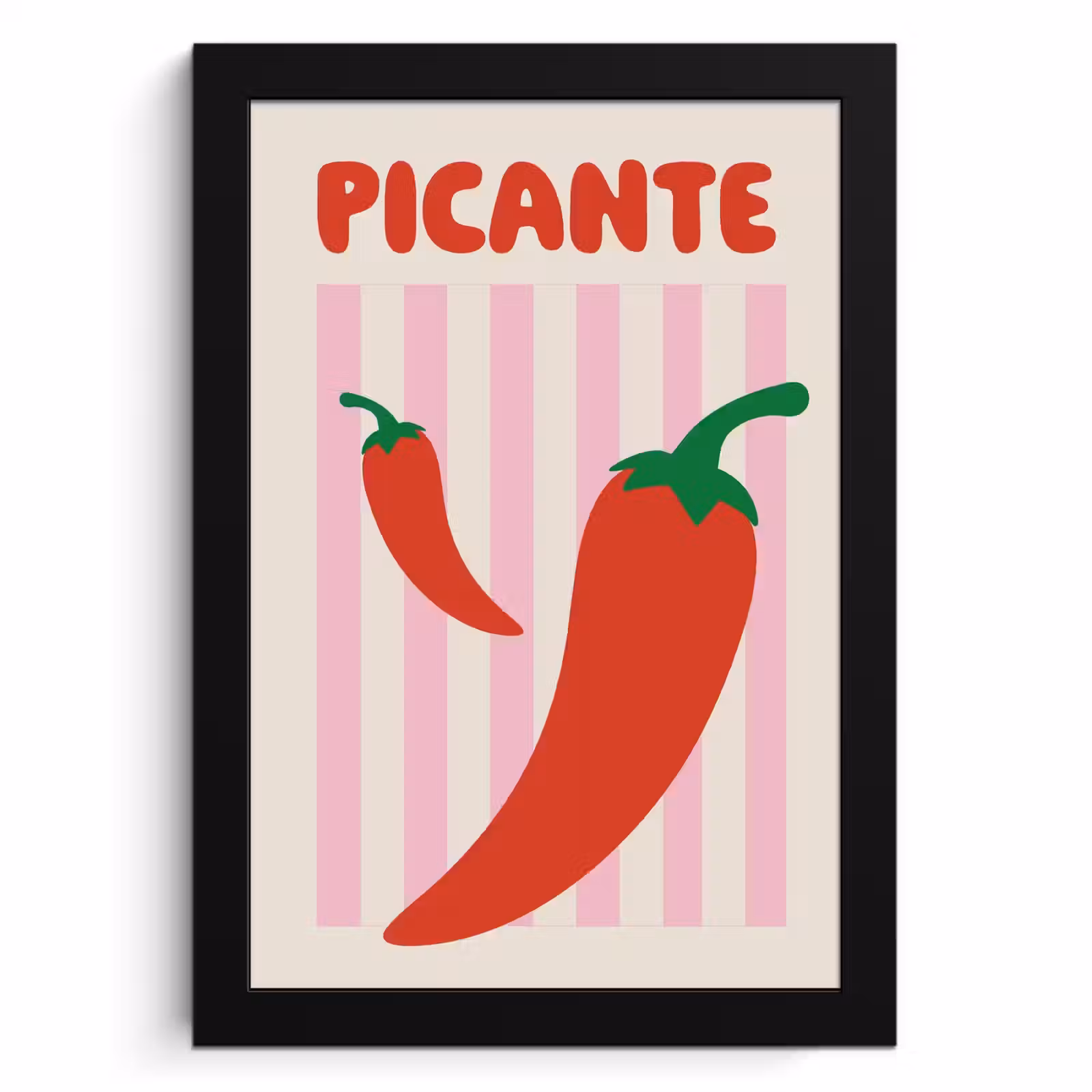 Poster met lijst - Pittig - Pepers - Rood — 1