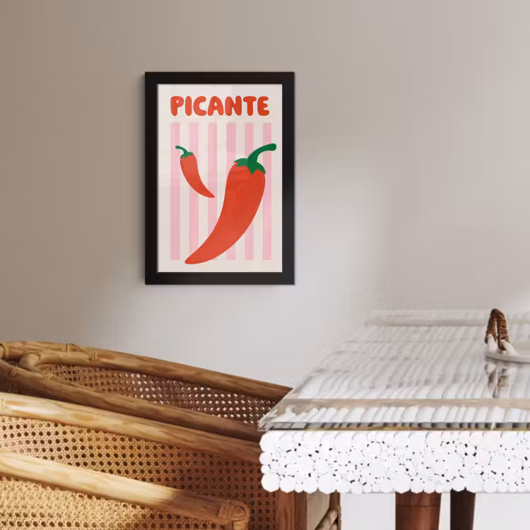 Poster met lijst - Pittig - Pepers - Rood — 4