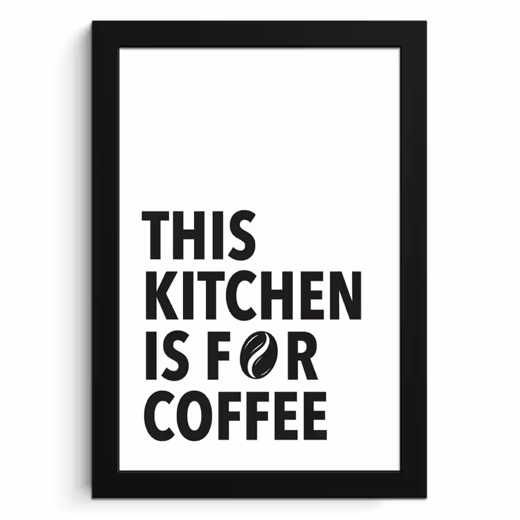 Poster met lijst - Quotes  - Koffie - Bonen - Modern — 1