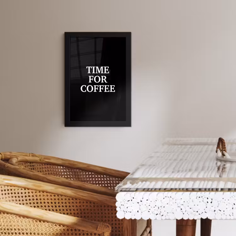 Poster met lijst - Quotes - Letters - Koffie - Zwart — 3