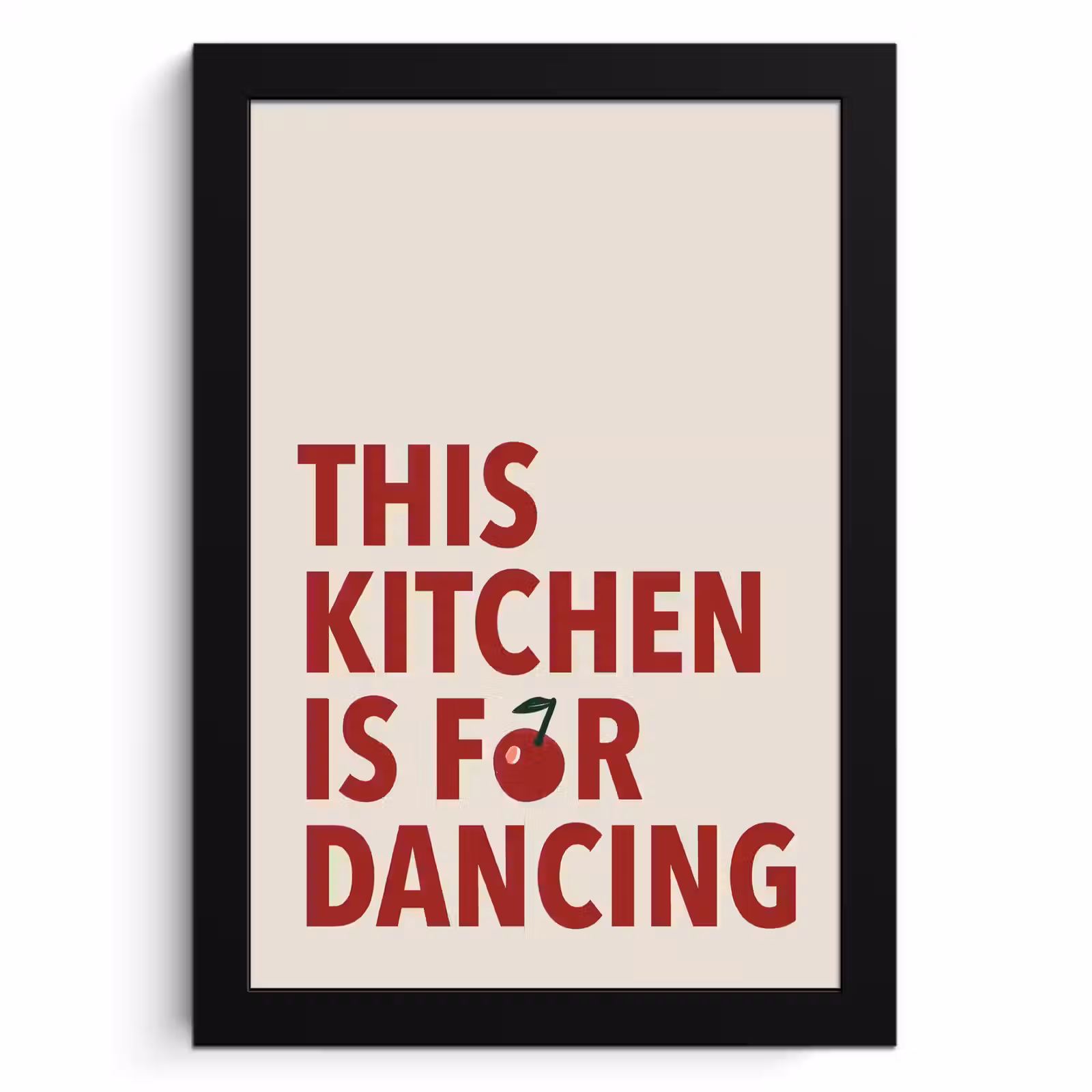 Poster met lijst - Rood - Quote - Kersen — 1