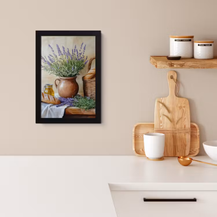 Poster met lijst - Lavendel - Brood - Stilleven — 3