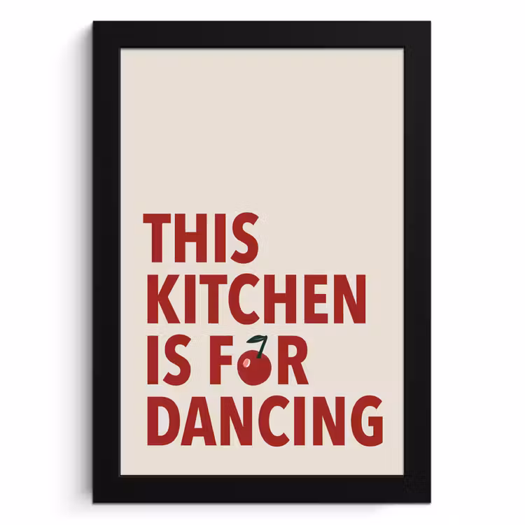 Poster met lijst - Rood - Quote - Kersen — 1